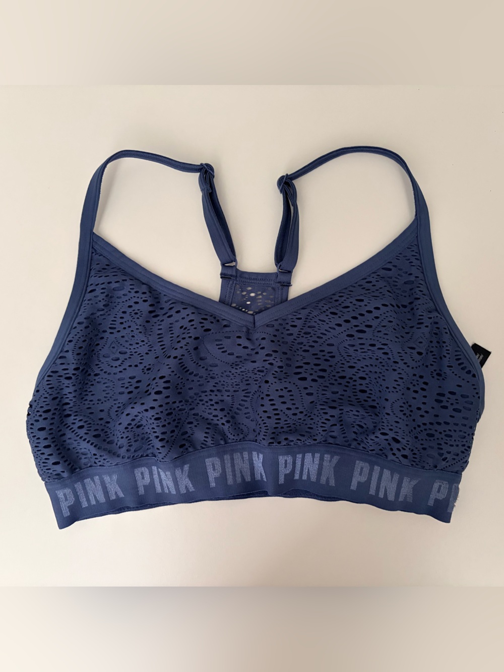 PINK Victoria's Secret Navy Laser-Cut Lace Bralette